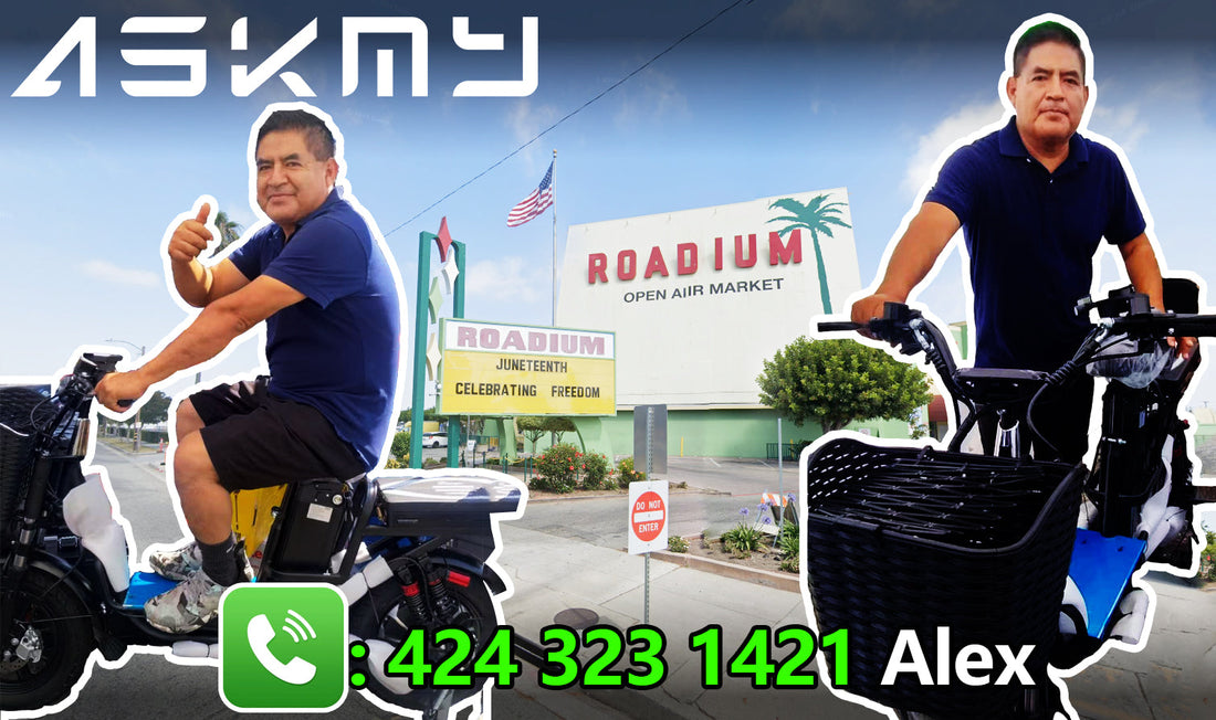 The Roadium Open Air Market#Alex has opened an ASKMY electric bicycle offline experience store in Torrance!