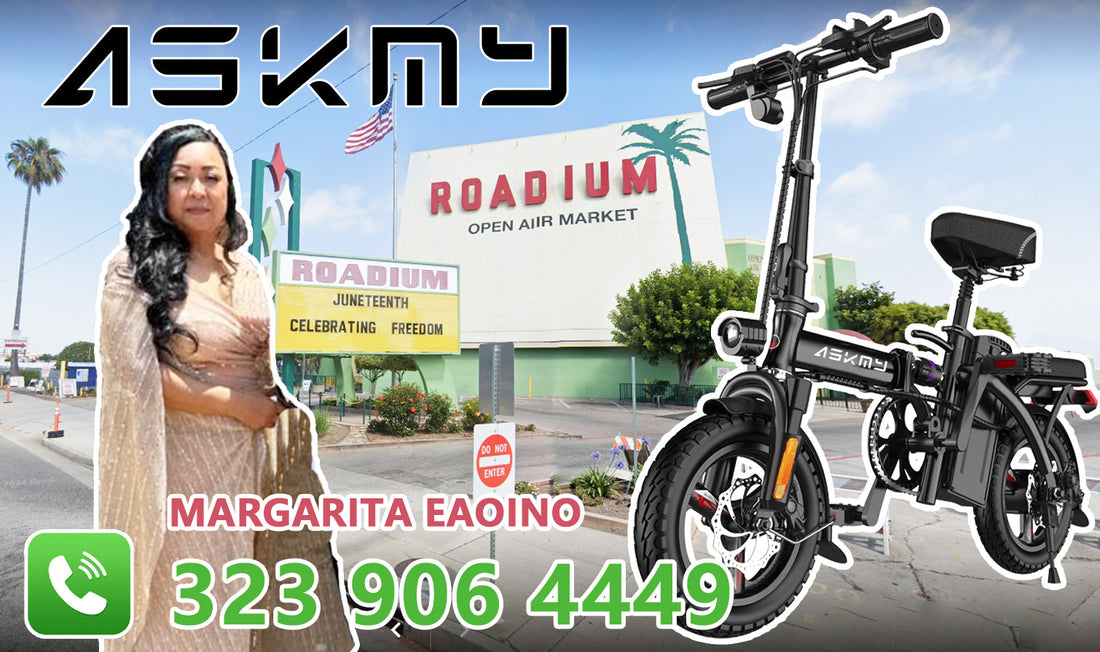 The Roadium Open Air Market#Margarita Eaoino has opened an ASKMY electric bicycle offline experience store in Torrance!